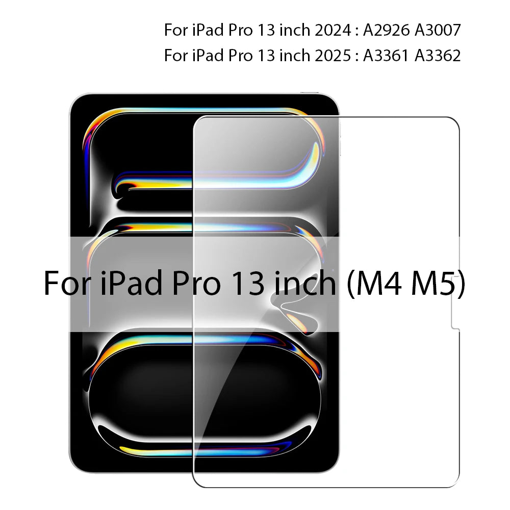 Tempered Glass Screen Protector for iPad — Compatible with iPad Pro, Air, Mini (6th–13th Gen, 11–12.9")