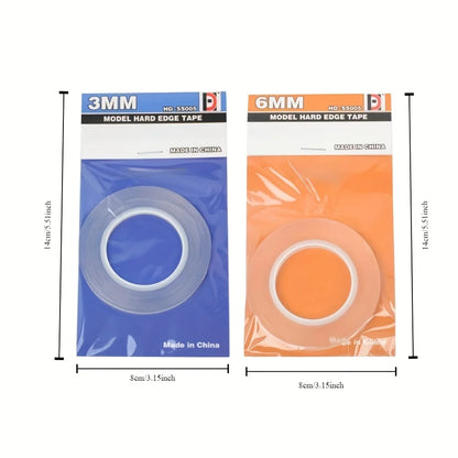 3/6mm Model Scribing Guide Tape – Hard Edge Push Line for Cutting Tools, Hobby & DIY Kit Accessories