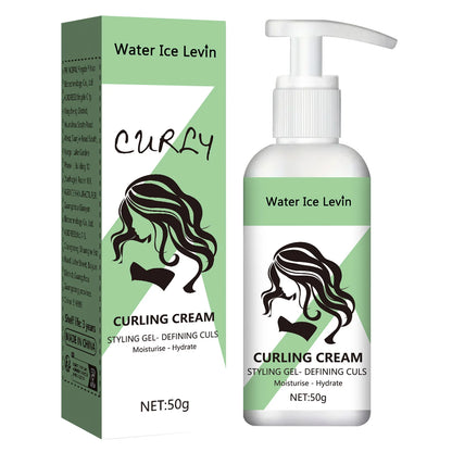 Curly Styling Gel Curling Cream - Keratin & Biotin Curl Defining, Moisturizing & Hydrating Hair Care