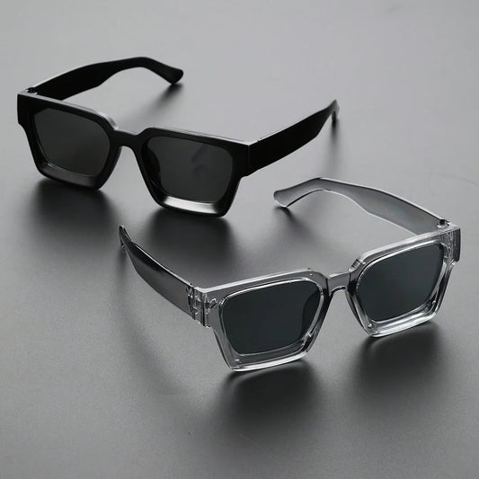1 or 2 PC Classic Square Plastic Frame Sunglasses – Unisex Daily Fashion Shades & Eyewear Accessories