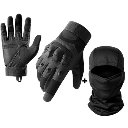 Moto Men’s Full Finger Motorcycle Gloves – Black Touchscreen Motorbike & Motocross Riding Protective Gear