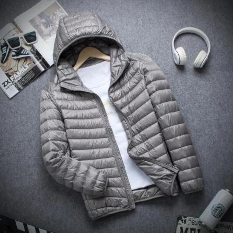 Men's Autumn & Winter Down Jacket – Fashion Hooded Slim Fit, Super Light & Warm Coat