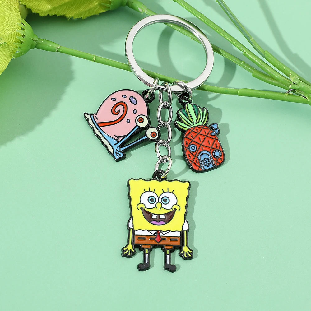 SpongeBob SquarePants Keychain - Cute Cartoon Pendant Charm, Funny Fashion Accessory Gift for Friends