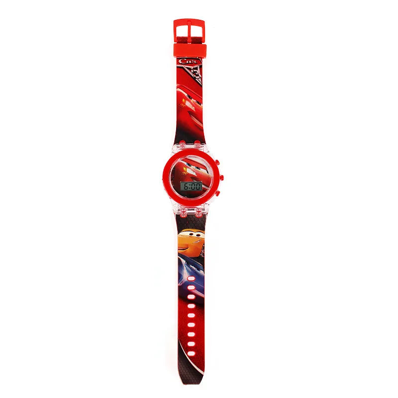 Flash Light Spiderman Kids Watch – Cartoon Hello Kitty & Mickey Design for Boys & Girls, Student Gift with Free Shipping