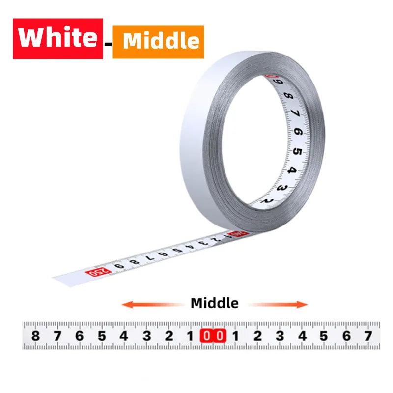 Self-Adhesive Stainless Steel Measuring Tape - Durable Rust-Proof Workbench Ruler with Metric Scale