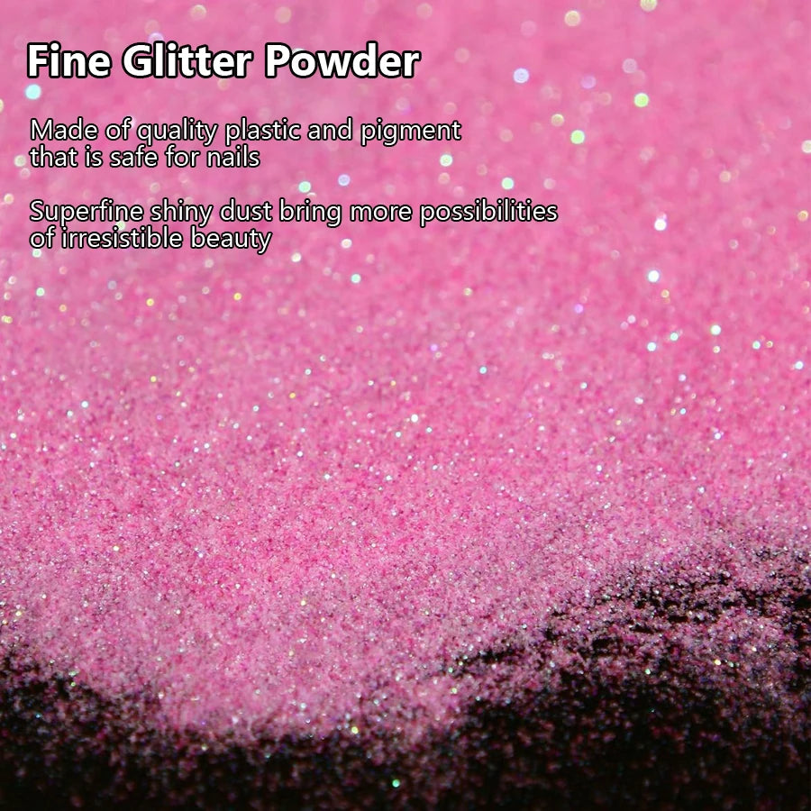 50g Fine Glitter Powder 0.2mm – Bulk Glitter for Nail Art, Body Art, Jewelry Making & DIY Festival Crafts