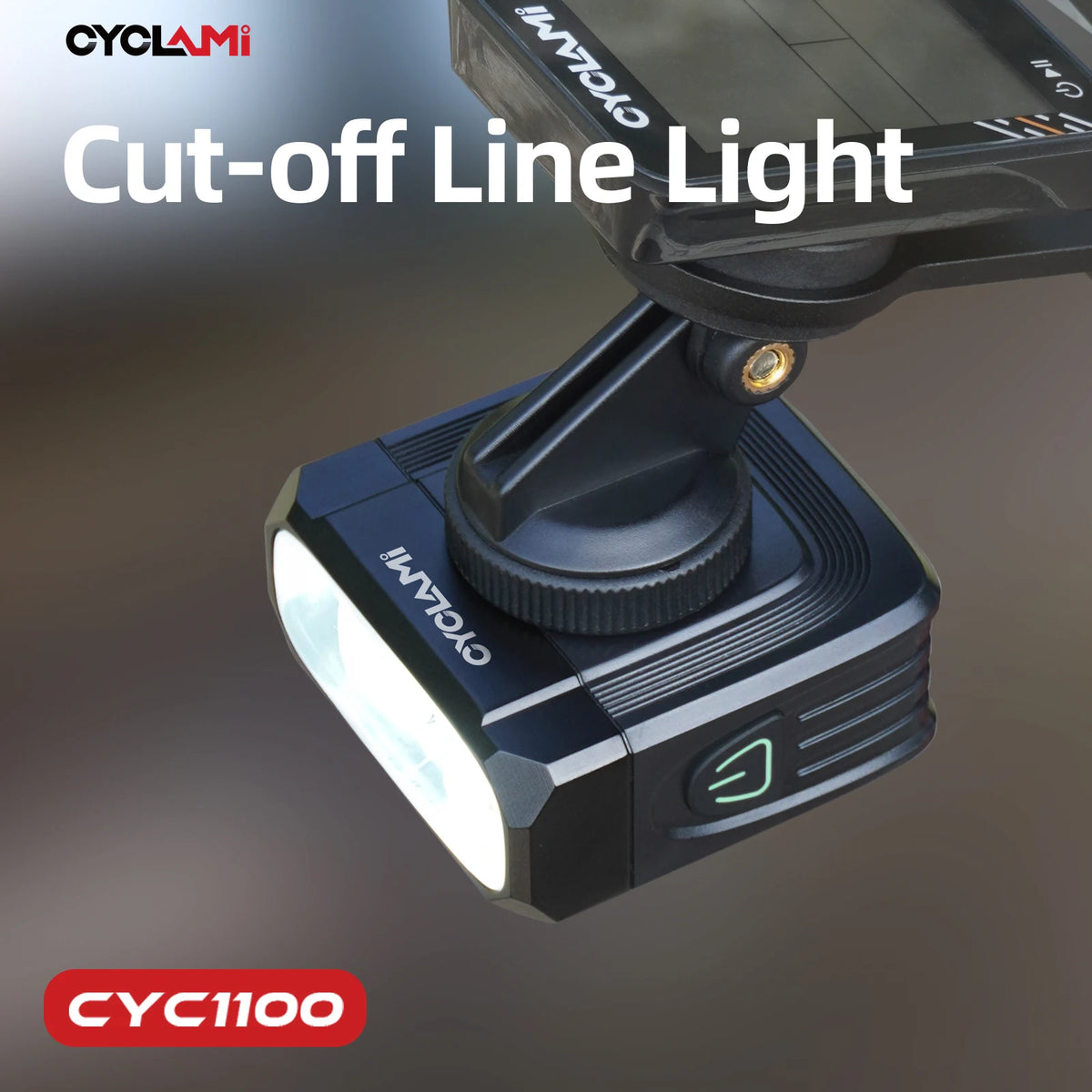 CYCLAMI CYC1100 Bike Headlight - 1100 Lumens Cut-Off Beam Bicycle Light with 2000mAh Battery for Road and MTB Cycling
