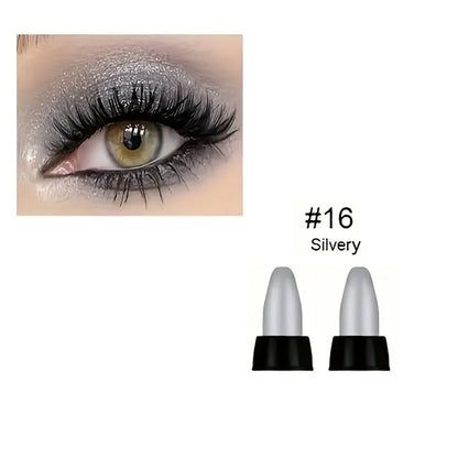 16-Color Pearlescent Eyeliner – Glitter Waterproof, Long-Lasting Non-Smudge Eye Makeup