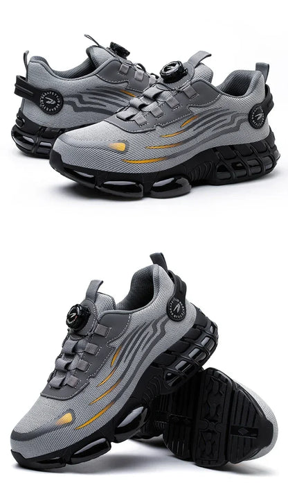 Rotating Button Safety Shoes for Men – Anti-Smash, Anti-Puncture Work & Security Protective Boots, Fashion Sport Design