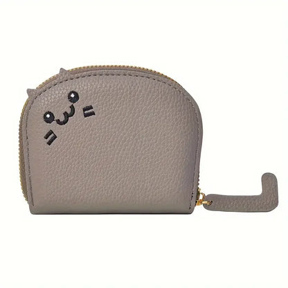 Cartoon Cat-Shaped Women’s Wallet – Multi-Card Slots, Cute Faux Leather Coin Purse & Creative ID Card Holder