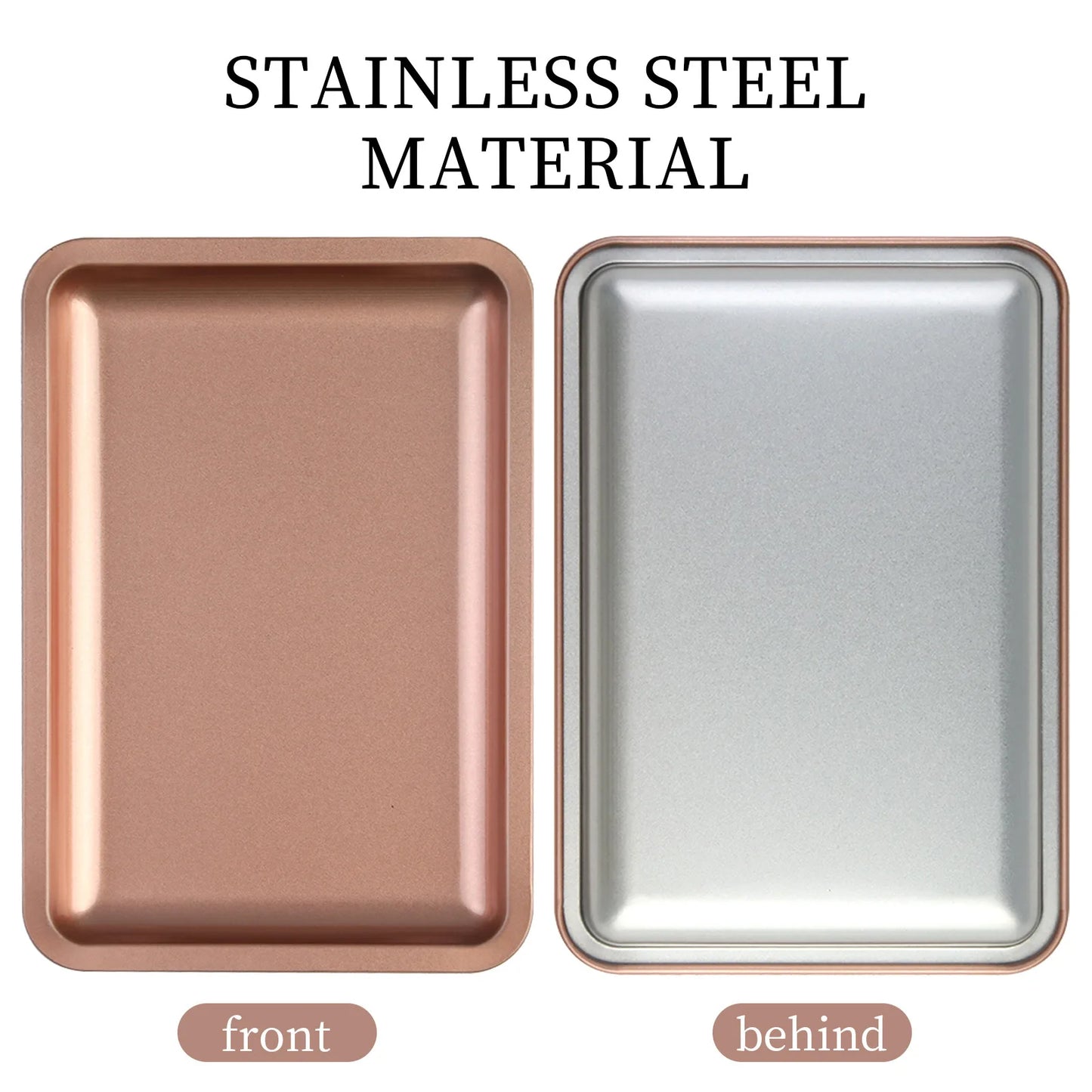Square Stainless Steel Cosmetic Storage Tray – Nail Art Manicure Plate for Tools & False Nails