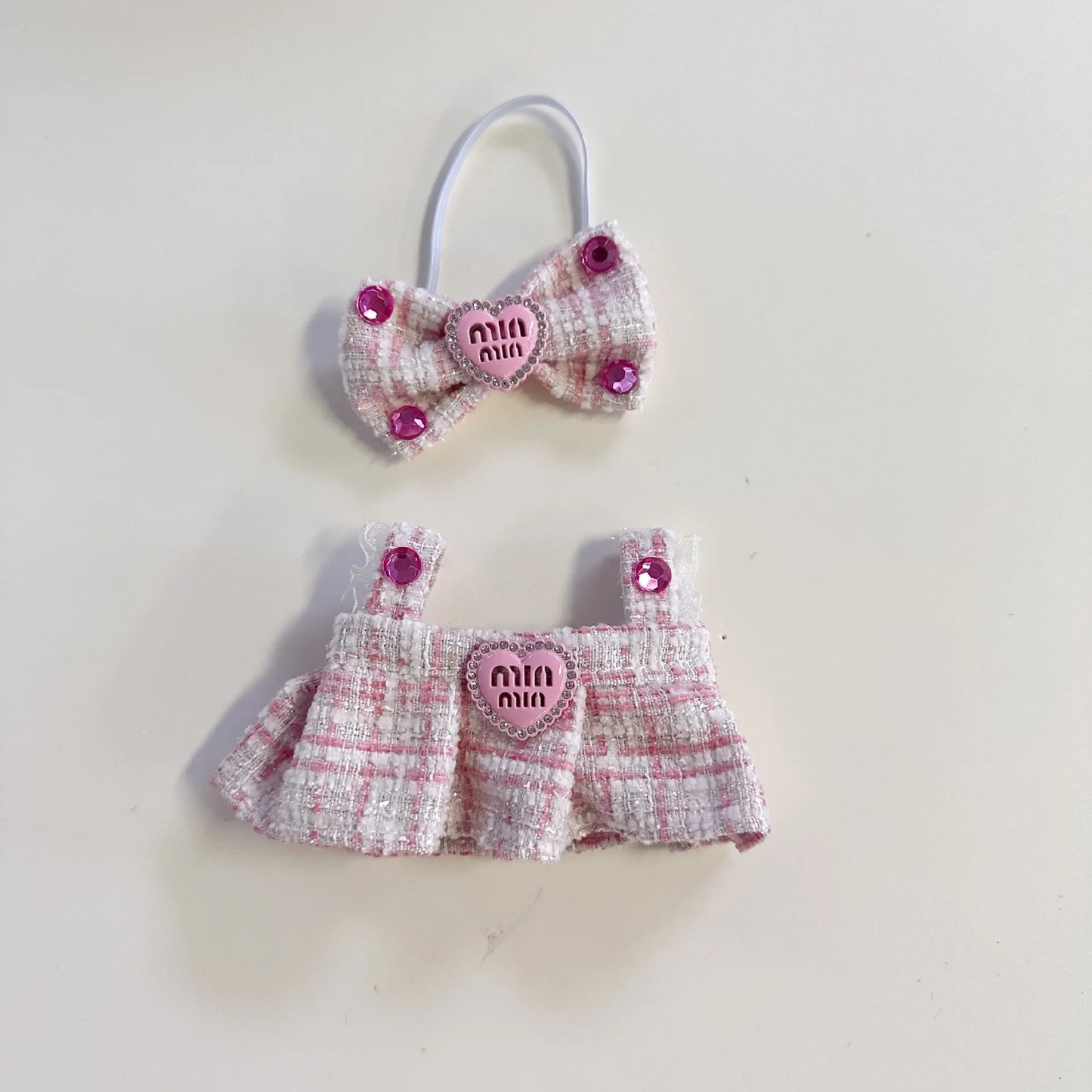 17cm Mini Plush Doll Clothes – Korea Kpop Exo Labubu Idol Suit Outfit Accessories, Doll Clothing Gift (Clothes Only)