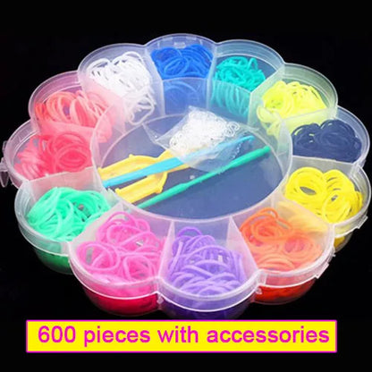 Pantone Color Rainbow Rubber Bands for Loom Bracelets – Western European Style DIY Arts & Crafts Kit