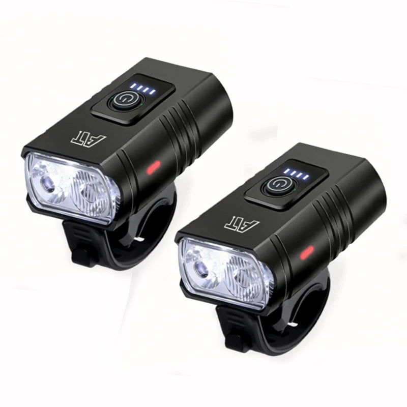 LED Bicycle Front Light - Type-C Rechargeable MTB Road Bike Headlamp, Easy-Install Cycling Accessory