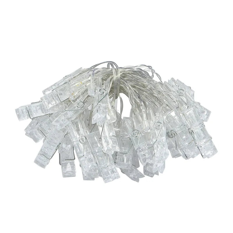 3M 20 LED Photo Clip Fairy String Lights - Card Holder Garland for Parties, Weddings & Home Decor