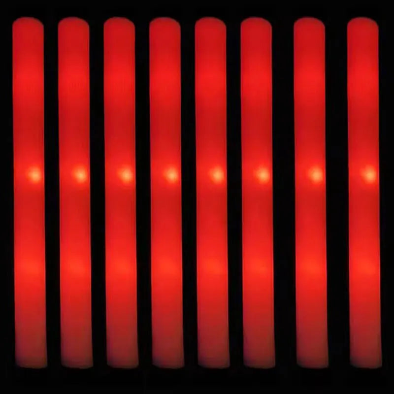 30Pcs Foam Glow Sticks – Colorful LED Flashing Glow Sticks with 3 Modes for Parties, Weddings & Concerts
