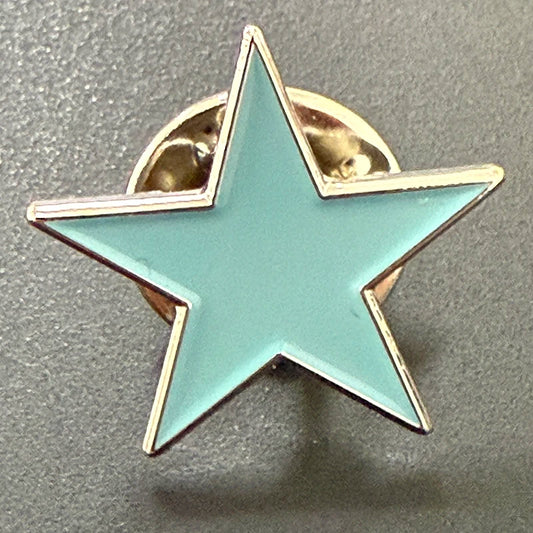 Baby Blue Metal Star Lapel Pin Brooch – Colorful Enamel Star Badge Accessories for Jackets, Bags & Fashion Outfit Decor