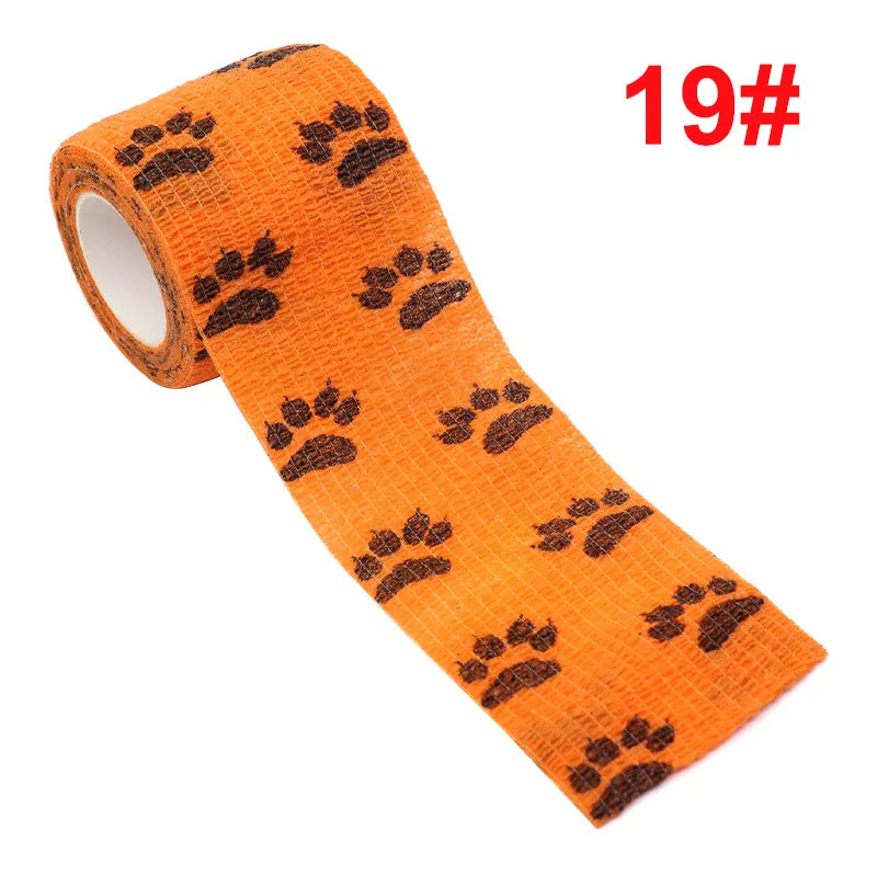 Animal Print Self Adhesive Elastic Bandage - 4.5m Sports Wrap Tape for Joints, Fingers & Pets