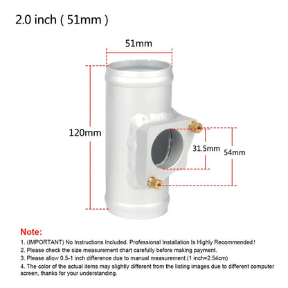 Air Flow Sensor Adapter - 51mm/63mm/76mm Intake Meter Mount for Toyota, Mazda, Subaru & Suzuki