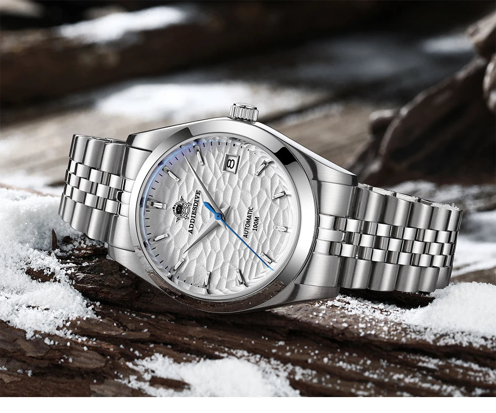 ADDIESDIVE 2024 Luxury Couple Watches – Sapphire Crystal Automatic Mechanical NH35A Steel Wristwatch for Men & Women Gift