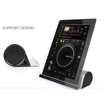 Phone & Tablet Stand with Bluetooth Speaker - Portable Bass Stereo Soundbar for iPad and Mobile Devices