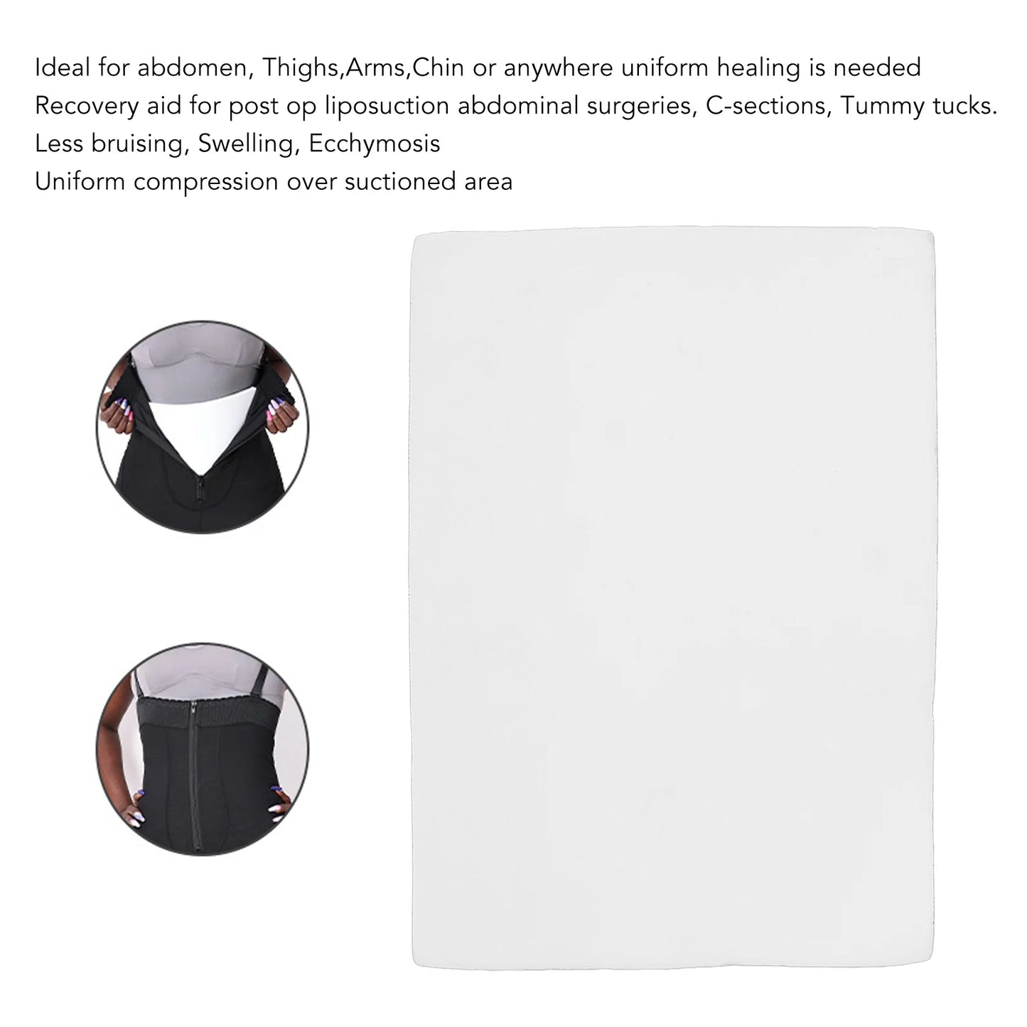 Extra Thick Post Surgery Foam Board – Soft Lipo Recovery Wrap for Arms, Chin, Abdomen & Waist