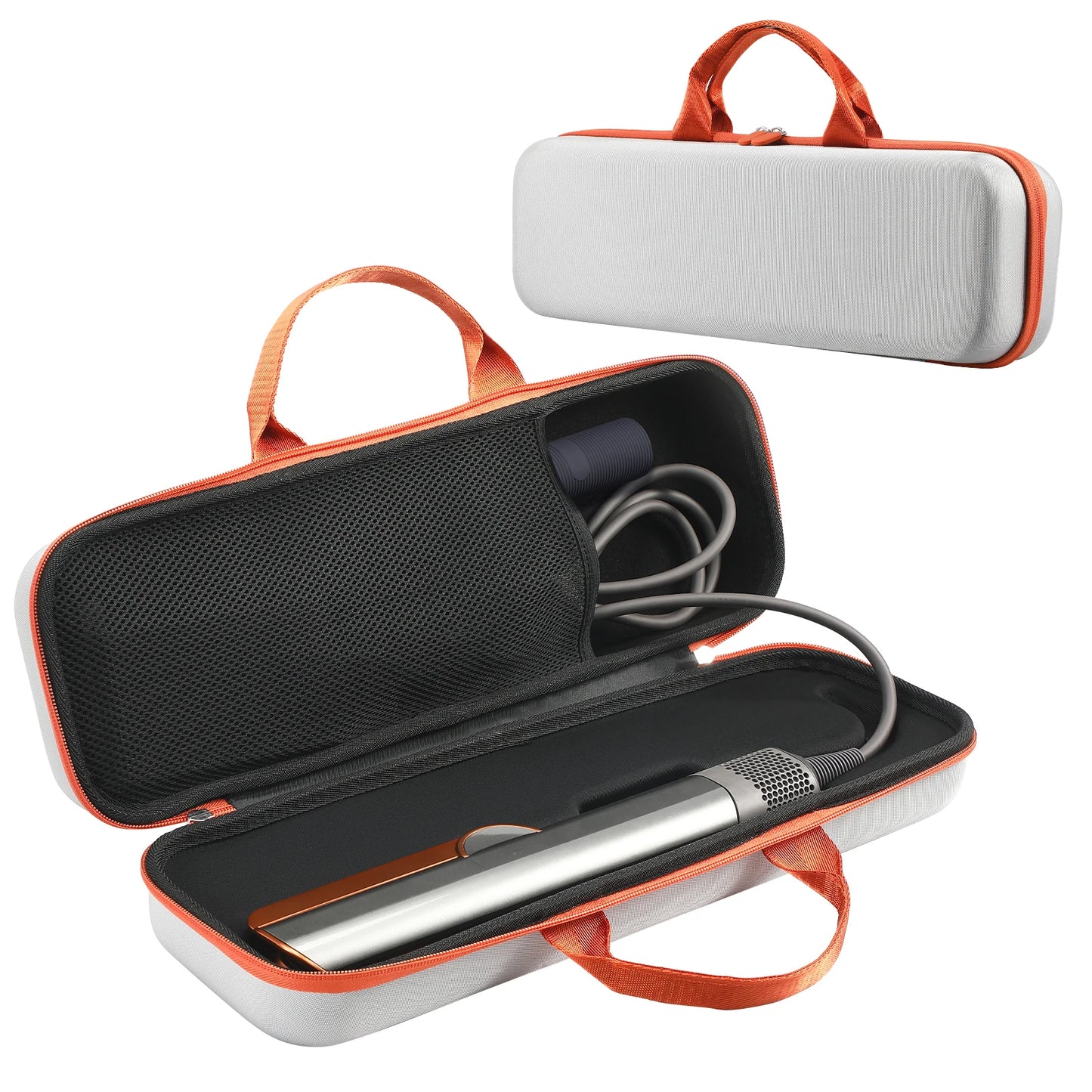Hard Carrying Case with Mesh Bag – Anti-Scratch Storage for Dyson Airstrait HT01 & Dyson Corrale HS03 Hair Straighteners