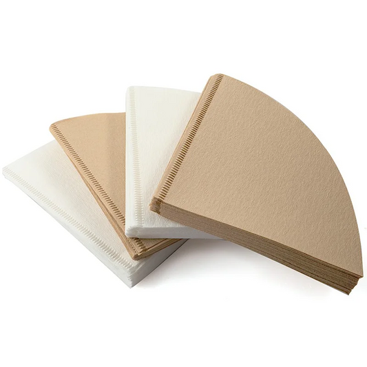 YRP V60 Coffee Filter Papers – 60pcs Disposable Natural Unbleached Cone V-Shaped Filters for Pour Over Coffee Dripper Brewing Tools