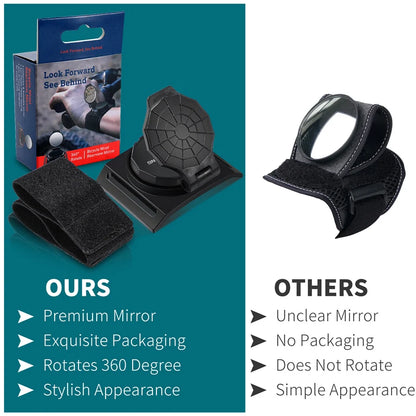 WEST BIKING Cycling Rearview Mirror, 360-Degree Rotating HD Convex Wrist Mirror for Bike Safety and Bicycle Accessories
