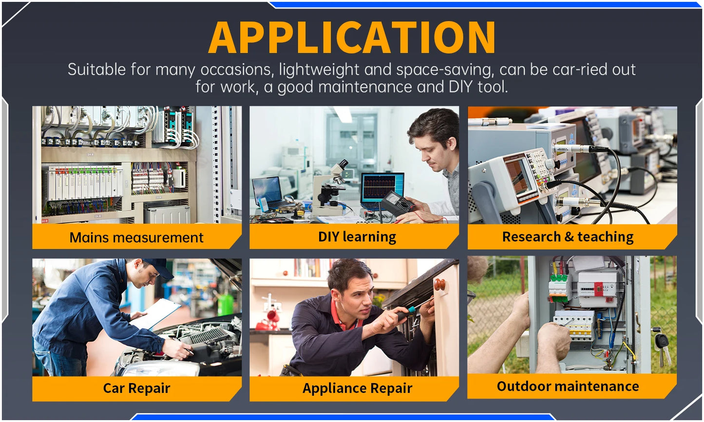 FNIRSI DSO510 DSO152 DSO153 Mini Handheld Digital Oscilloscope | 2-in-1, 48MS/s, 10MHz Bandwidth for Electronic Repair