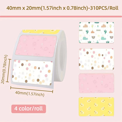 P50 Mini Portable Wireless Thermal Label Printer – Supports 12-50mm Colorful Thermal Paper