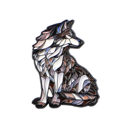Cool Wolf Enamel Lapel Pin – Forest Animal Badge for Hats, Clothes & Backpacks, Decorative Jewelry Accessories Gift for Friends