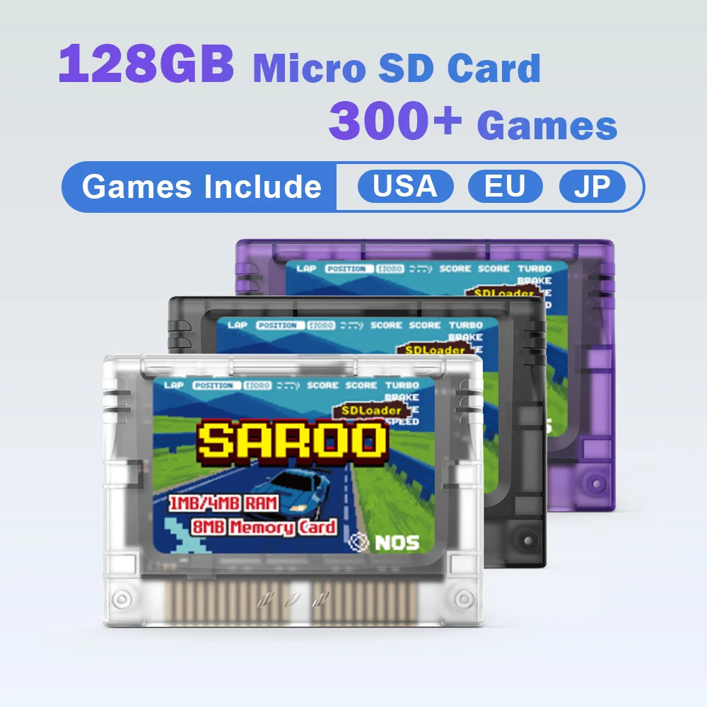 EPICJOY SEGA Saturn SAROO Optical Drive Emulator — SDLoader FlashCart with 1MB/4MB RAM & 8MB Memory Card