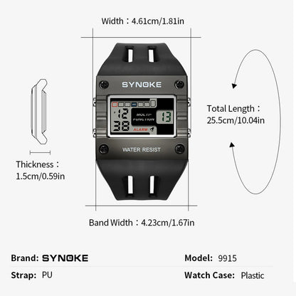 SYNOKE Men's Digital Sports Watch – Large Display with Big Numbers, Easy to Read, Waterproof Running Military Watch