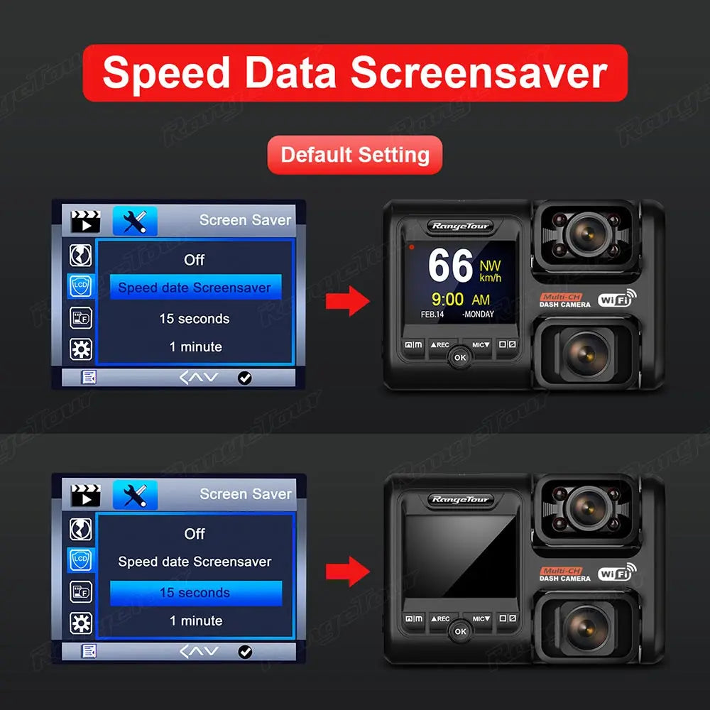 4K 2160P Dual Lens Car DVR – WIFI GPS Logger, Novatek 96663 Chip, Sony Sensor, Night Vision Dash Cam Recorder D30H