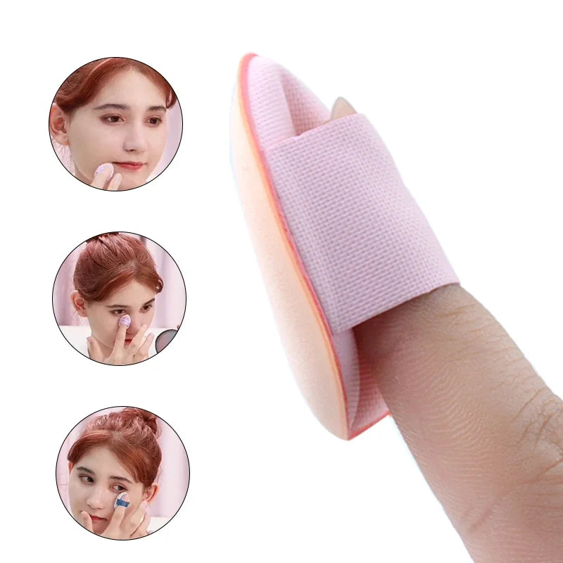 5/10PCS Mini Finger Puff Sponges – Small Air Cushion Makeup Applicators for Foundation & BB Cream