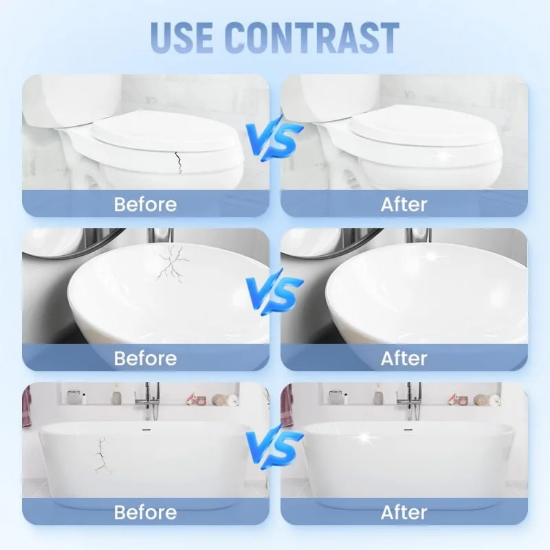 Ceramic Repair Agent – Strong Waterproof Sealant for Quick Repairs on Sinks, Bathtubs, Toilets, Vases, and Tiles