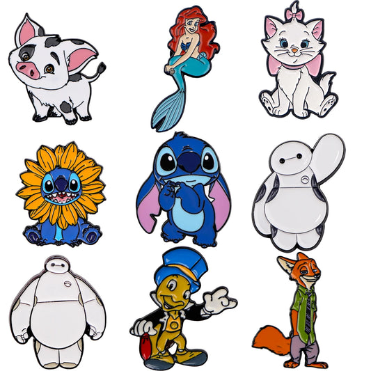 Mermaid Enamel Pins – Kawaii Fox Cartoon Brooches for Clothes, Backpacks & Gifts