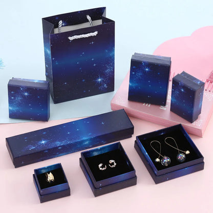 24pcs Jewelry Gift Boxes - 9x9x3cm Velvet Sponge Travel Organizer Cases for Rings Earrings Necklace Storage