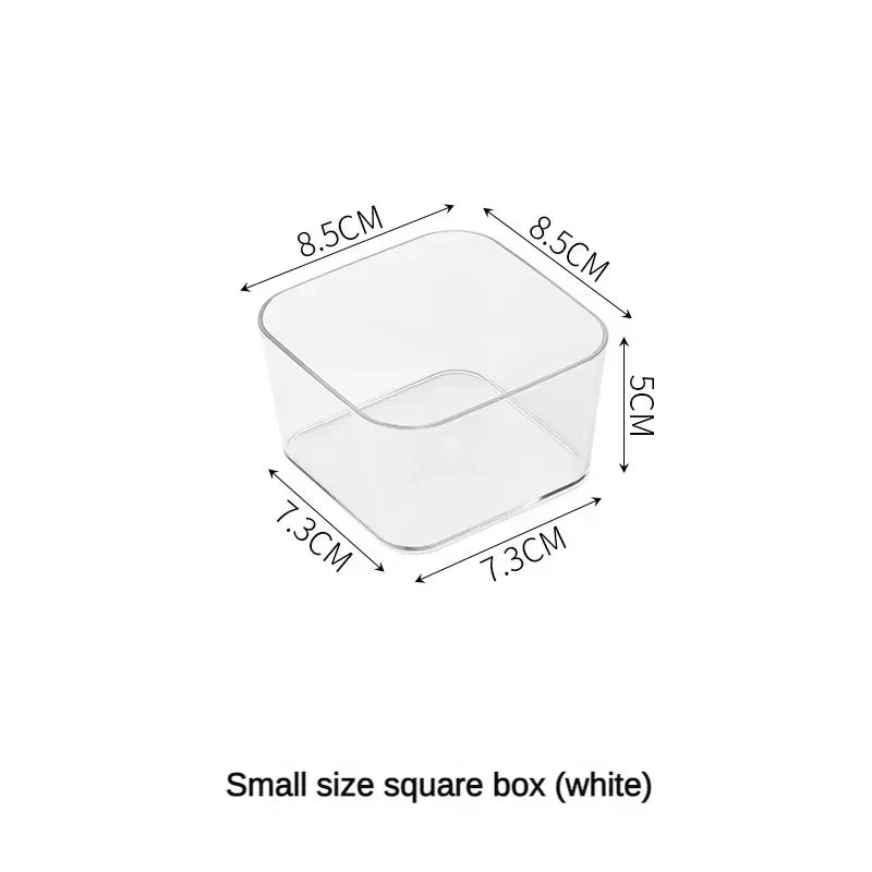 Unlimited Desk & Drawer Organizer Set – Clear Plastic Storage Boxes for Bathroom, Makeup & Kitchen