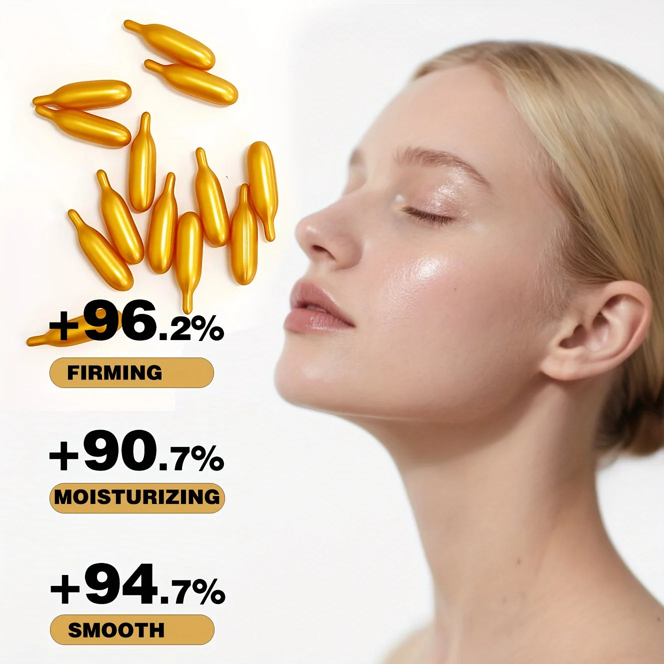 Vitamin E Serum Capsules - Hydrating Single-Use Facial Essence 90 Capsules per Bottle