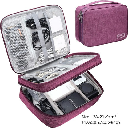 Portable Digital Storage Bag – Waterproof USB Cable Organizer Pouch for Electronics & Accessories