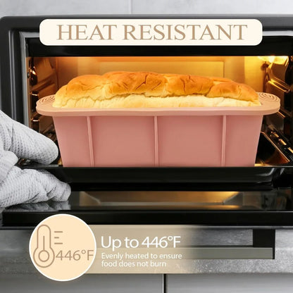 Silicone Rectangular Bread Loaf Mold – Non-Stick Tray for Easy Release, Perfect for Baking Breads and Cakes