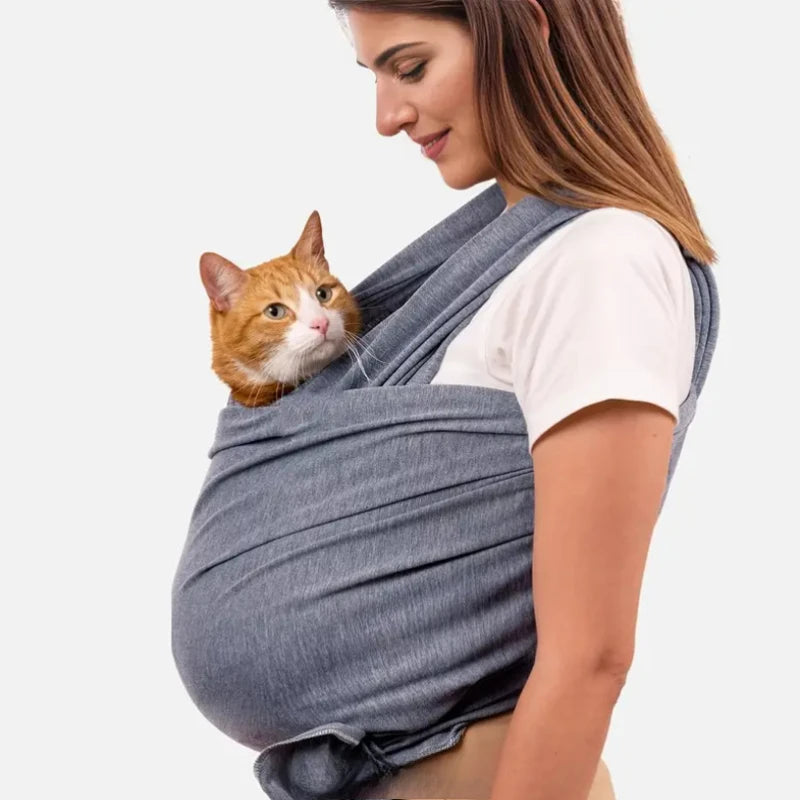 Small Pet Carrier Sling - Adjustable Breathable Front Facing Dog & Cat Bag for Hands-Free Travel