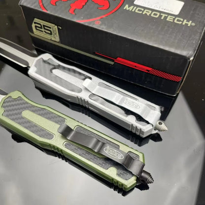 High-End Pocket Folding Knife — Zinc Alloy & Carbon Fiber Handle, Durable 440C Steel EDC for Outdoor Camping