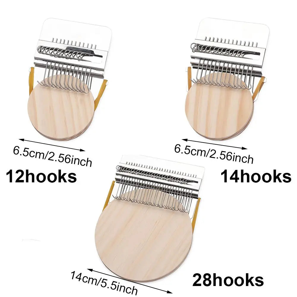 DIY Mini Weaving Loom - Metal Stitching Tool for Creative Darning, Mending & Textile Crafts