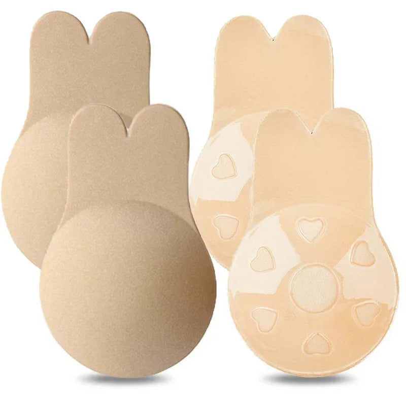 Invisible Nude Push-Up Bra Paste – Sexy Silicone Chest Stickers for Women, Wedding & Daily Use