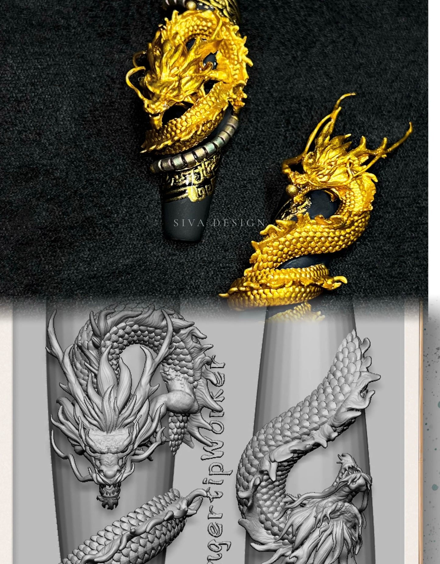 Snake Lolita Bow, Mushroom, Rose, Lotus, Bear 3D Acrylic Nail Mold - DIY Silicone Nail Decorations & Nail Art Products