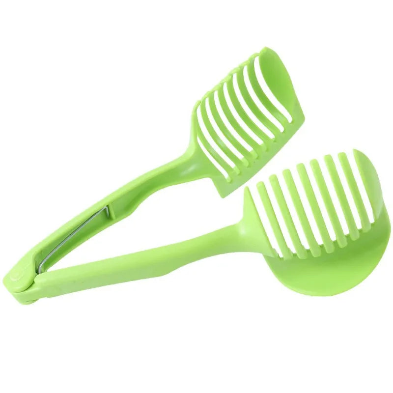 Stainless Steel Handheld Fruit and Vegetable Slicer - Orange, Lemon, Tomato and Onion Cutter Kitchen Accessory