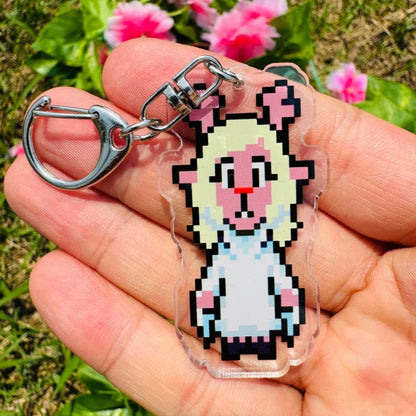 Deltarune Kris, Susie & Ralsei Keychain - Game Character Pendant, Cosplay Accessory & Anime Fan Gift